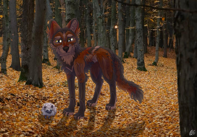 Character by silveredfoxx (ArtFight) [background is a photo]